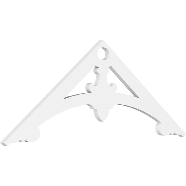 Ekena Millwork Pitch Sellek Architectural Grade PVC Gable Pediment, 48"W x 18"H x 1"P (9/12) GPP048X018X100SLK - main